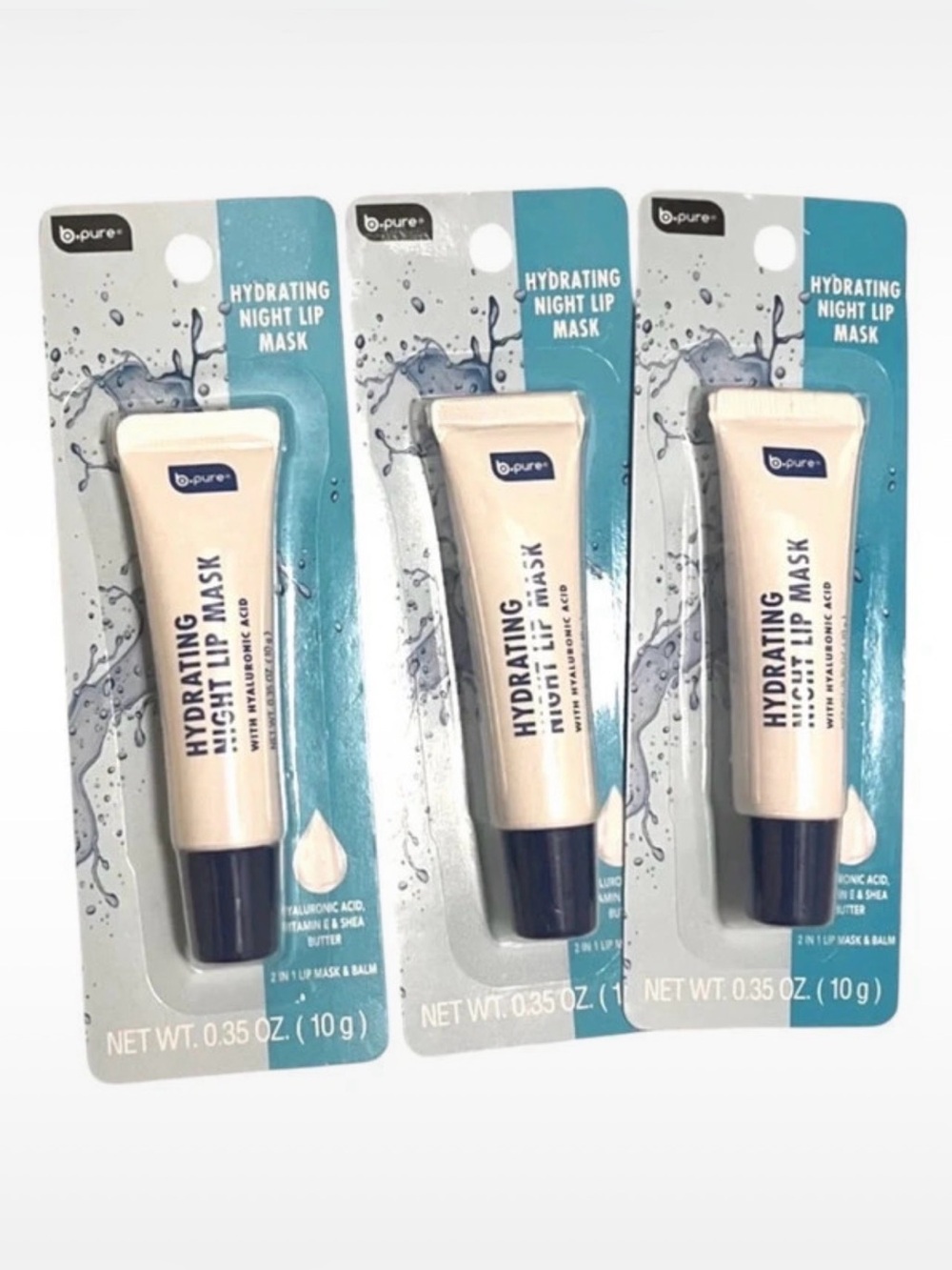 All 3 of these B-pure Hydrating Night Lip Mask Tubes New in package